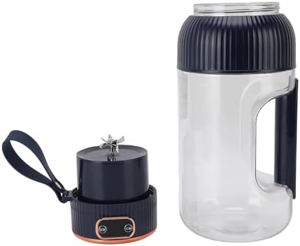 Portable Juicer Cup, 150W 1200ml Multifunctional Mini Travel Blender for Gym Home Office Sports Outdoor, Mini Juicer Cup, Mini Blending Cup, Portable Juice Cup (Blue) - Image 6