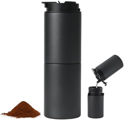 Portable Coffee Maker with 38 Adjustable Grind Pour-Over Dripper