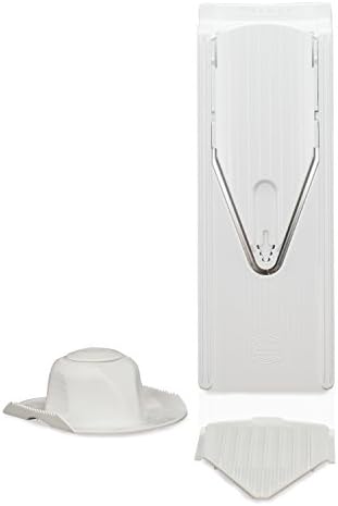 Börner Mandoline Slicer V3 (Basic Set) • V-Slicer for Vegetables & Fruits • Adjustable Kitchen Slicer • 3 Thickness Settings • With Rubber Feet & Stainless Steel V-Blade • Color: White - Image 4