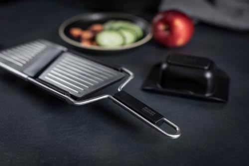 Kuhn Rikon Essential Mandoline Slicer – Adjustable Stainless Steel Blade for Vegetables & Fruit – Non-Slip Base, Safety Hand Guard Included - Image 3
