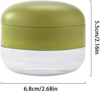 Mini Garlic Chopper and Press with Container, Emptycolor Manual Garlic Mincer Crusher Cutter Grinder, Stainless Steel Blades, Handheld Garlic Slicer Dicer Zoom Tool – Green