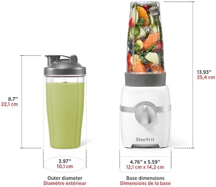 Starfrit Personal Blender with 2 To-Go Cups, White - Image 5