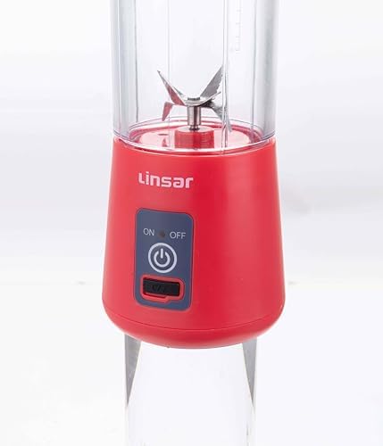Portable Blender (Red) for Shakes and Smoothies with Durable Stainless Steel Blades for Powerful Blending Performance, USB Rechargeable for Office, Gym, Kitchen and travel - Image 3