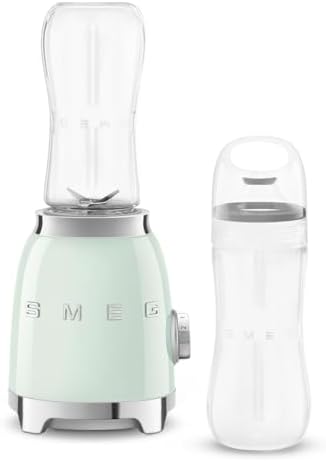 SMEG 50's Retro Style Personal Blender with Backlit Knob and Two BPA 600 ML Free bottles PBF01PGUS Pastel Green - Image 2