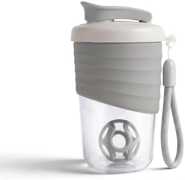 X SIM FITNESSX 530ML Protein Shaker Bottle, Small Portable Mixer Cup, BPA Free (Gray) by X+SIM+FITNESSX