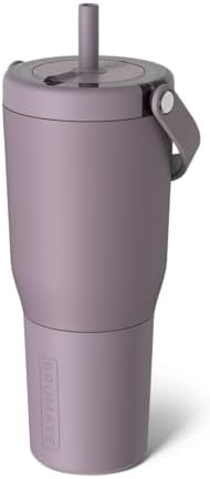 BrüMate Resa 35oz 100% Leakproof Travel Tumbler w/Handle & Straw | Flexible SoftSip Straw | Silicone Sleeve for Durability | Stainless Steel | Cup Holder & Travel Friendly Water Bottle (Lilac Dusk) by Br%C3%BCMate