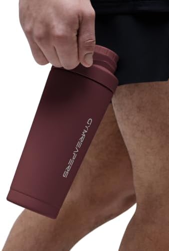 Gymreapers Stainless Steel Protein Shaker Bottle - Double Wall Insulated, Leak Proof, BPA-Free Metal Vacuum Blender Cup For Gym, Sports, Pre & Post-Workout Cold Hydration - 26 OZ (Burgundy) - Image 7