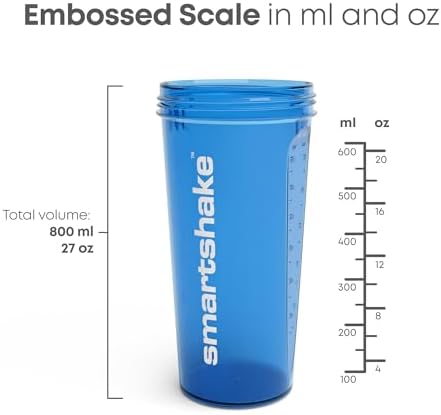 Lite 4 Pack Protein Shaker Bottle 800 ml/27oz | Silent Mixing | Leak-Proof Shaker Bottle | Shaker Cups For Protein | Gym Shaker Bottle | Durable, BPA-Free,Dishwasher Safe | Multicolor