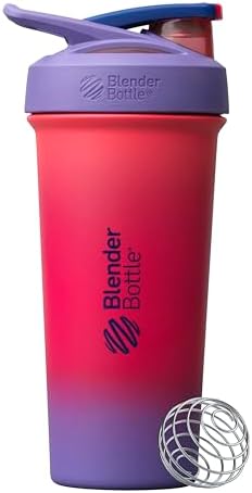 BlenderBottle Sport Sleek Stainless Steel Shaker Bottle 25 oz Neon Sunset by BlenderBottle