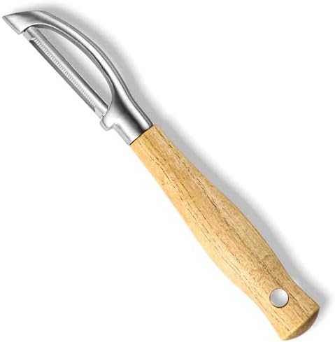 Potato Peeler Stainless Steel Vegetable Peeler,Wooden Handle Peeler