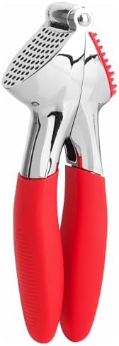 Garlic Press - Effortless Garlic Crusher with Built-In Cleaning Aid, Large Garlic Chamber, Comfortable Ergonomic Handle, BPA-Free & Dishwasher-Safe - Quick and Easy Meal Preparation
