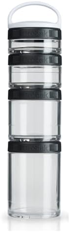 BlenderBottle GoStak Tritan Twist n' Lock Storage Jars 4 Jar Black by BlenderBottle