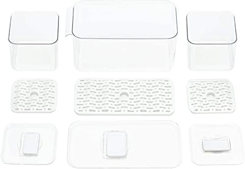 Food Storage Containers Produce Saver with Lids, Stackable Refrigerator Freezer Organizer Bins with Removable Drain Tray, Fridge Fresh Keeper for Veggie, Berry, Fruits, Vegetables 3 Pack