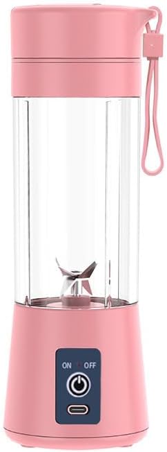 Cordless Portable Personal Size Blender - Mini Blender, 380Ml BPA Free Travel Cup, Powerful Blending Suit in Office/Home/Gym, Valentines Day Gift Pink (Pink)