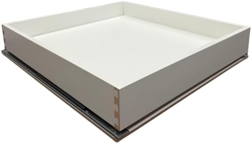 Pull-Out Cabinet Drawer Organizer 14" W x 21" D White Melamine