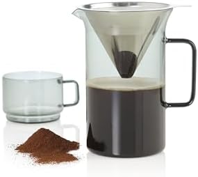 Pour Over Coffee Maker 20oz Gray