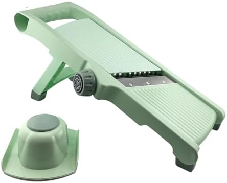 Adjustable Safe Mandoline Slicer for Kitchen, Stainless Steel Multifunction Vegetable & Fruit Cutter, Onion Potato Tomato Cabbage Apple Lemon Slicer Cutter, Multipurpose Veggie Slicer.
