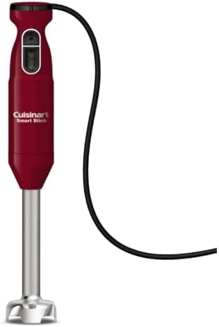 Cuisinart Smart Stick Two-Speed Corded Hand Blender, Powerful Immersion Blender with 300-Watt Motor Blends Shakes, Smoothies, Puree, Baby Food, Soups & Sauces, CSB-175RP1, Red by Cuisinart