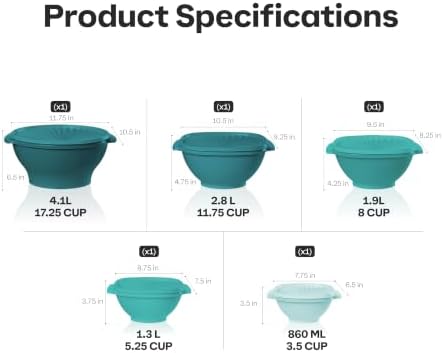 Heritage 10-Piece Vintage Green Set (5 Bowls, 5 Lids)