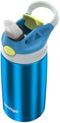 Autospout Water Bottle with Straw, Blue Poppy/Glacier, 13oz