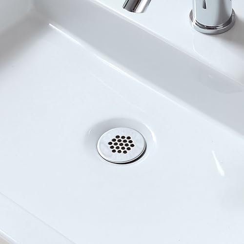 Brass Bathroom Sink Grid Drain Strainer for Vessel and Vanity Sinks Without Overflow in Chrome, DS05-TC