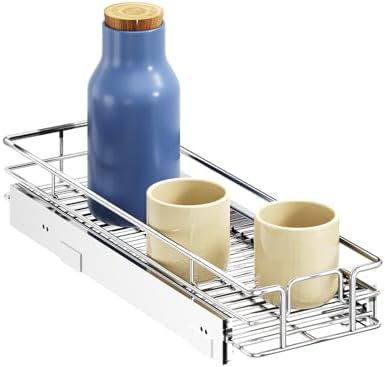 Pull Out Cabinet Organizer, Cabinet Pull Out Shelves 7½" W x 21½" D, Heavy Duty Cabinet Drawers Slide Out Kitchen Cabinet Organizers Storage Shelf