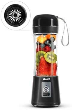 Portable Blender - Cordless 13oz. Personal Blender for Shakes and Smoothies, Licuadora, BPA Free, USB-C Rechargeable, Mini juicer for Travel, Leakproof, Juicer Cup, Ice Crush (Black) by Unknown