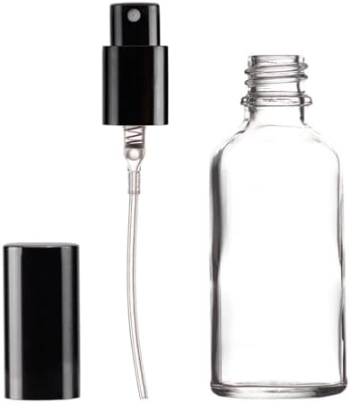 YIZHAO Clear Glass Spray Bottles 2oz, with Small Fine Mist Spray, Metal Cap, Refillable for Essential Oil,Travel,Cleaning,Perfume,Aromatherapy,Makeup – 6 Pcs - Image 4