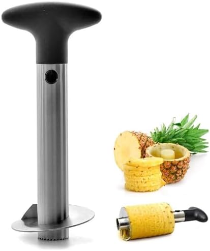 Stainless Steel Pineapple Slicer with Removable Handle | Pineapple Peeler for Core Removal