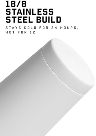 Gymreapers Stainless Steel Protein Shaker Bottle - Double Wall Insulated, Leak Proof, BPA-Free Metal Vacuum Blender Cup For Gym, Sports, Pre & Post-Workout Cold Hydration - 26 OZ (White) - Image 5