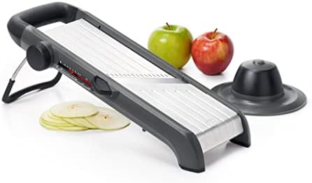 OXO Good Grips Chef's Mandoline Slicer 2.0, Black & Steel and OXO Good Grips Stainless Steel Scraper & Chopper,Silver/Black - Image 2