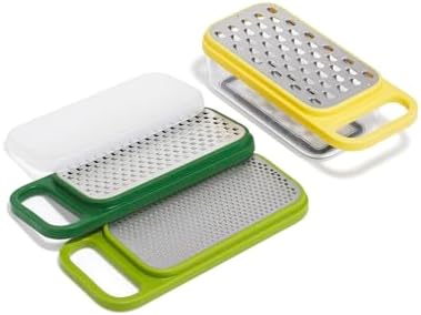 Joseph Joseph Multi-Grate & Store Cheese Grater & Zester Set, 3-in-1 Box Grater with Food Storage Container - Image 2