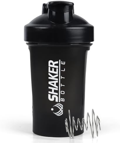 400ml Protein Shaker Bottle,Gym Small Shakes Cup with Mixing Ball by XTKS
