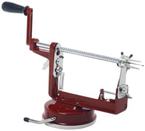 Norpro Apple Master-Apple, Potato, Parer, Slicer & Corer with Vacuum Base, Red frame
