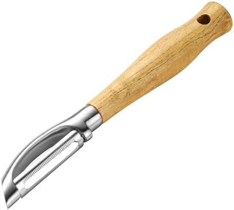Potato Peeler Stainless Steel Vegetable Peeler,Wooden Handle Peeler