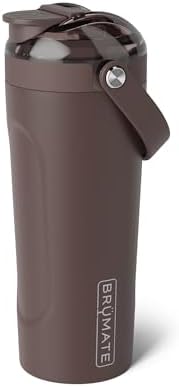 BrüMate MultiShaker Blender Shaker Bottle | 100% Leakproof Insulated Stainless Steel | Pre Workout and Protein Shaker Bottle for the Gym | 25oz (Java) by Br%C3%BCMate