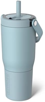 BrüMate Resa 25oz 100% Leakproof Travel Tumbler with Handle & Straw | Flexible SoftSip Straw | Silicone Sleeve for Durability | Stainless Steel | Cup Holder & Travel Friendly Water Bottle | (Mist) by Br%C3%BCMate