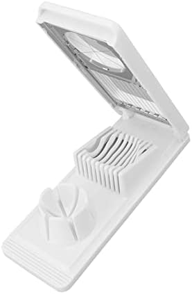 Egg Slicer Cutter, 2 in 1 Small Fruit Banana Slicer Strawberry Egg Cutter Home Kitchen Bar Tool Upgraded Egg Slicer Heavy Duty Aluminium Slicer Egg Slicer for Hard Boiled - Image 3