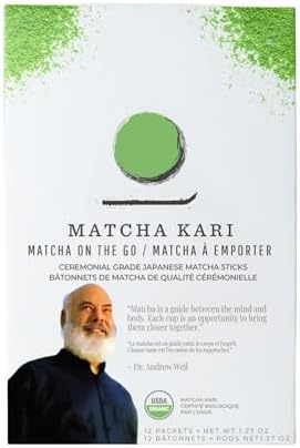 Dr. Weil Matcha Kari Organic Matcha Sticks - Ceremonial Grade - 12 Packets by MatchaKari