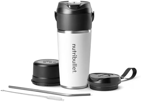 nutribullet Flip Portable Blender with Insulated Cup, White, NBPB50350AW by Unknown