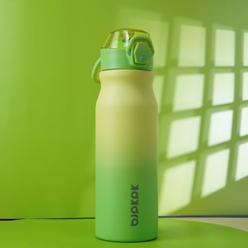 BJPKPK 25 oz Insulated Water Bottle, Straw, Handle, Stainless Steel Flask - Image 5
