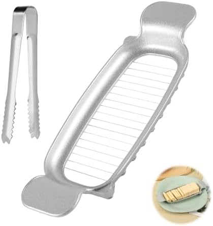 Stainless Steel Cheese Cutter and Butter Slicer with Cheese Tong by lasuroa