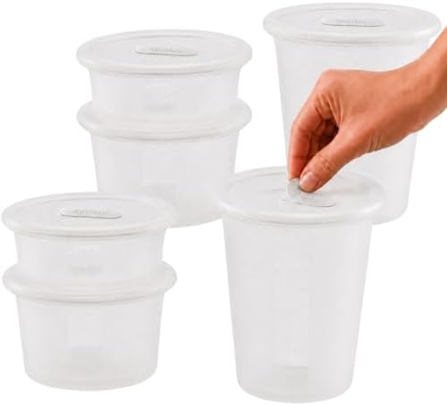 Anydeli Silicone Deli Containers for Meal Prep (Mochi, 6 Pack)