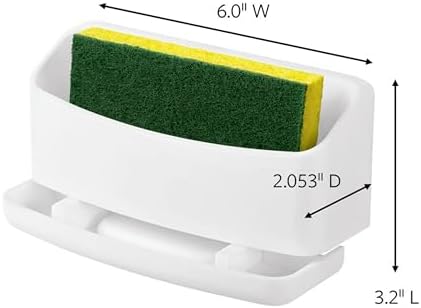 Under Sink Sponge Caddy, Total 2 Caddies with 8 Strips, 2 Pack of 1 Caddy, Organize Damage-Free