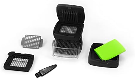 Garlic-A-Peel Garlic Press, Crusher, Cutter, Mincer, and Storage Container - Includes Silicone Garlic Peeler - Easy to Clean - Stainless Steel Blades – (Black), standard - Image 2