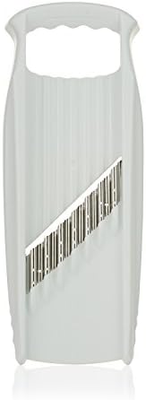 Börner Wave-Waffle XXL PowerLine Crinkle Cut Vegetable Slicer (White) • Wavy Mandoline for Vegetables • Wave/Waffle/Crinkle Cut • Potato Slicer for Lattice Potatoes by B%C3%B6rner