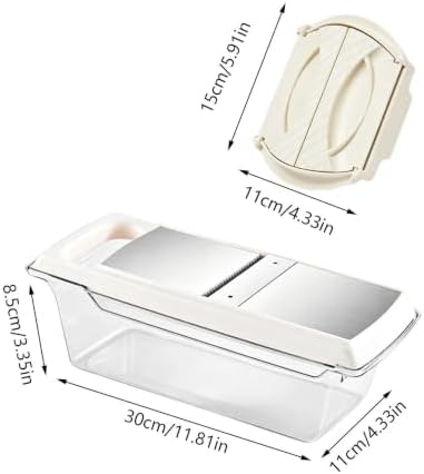 Potato Slicer - Adjustable Stainless Steel Cutter - Safe Design Container - Image 2