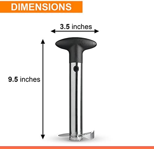 Pineapple Corer And Slicer Tool, Stainless Steel Pineapple Core Remover with Non Slip Handle