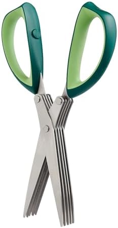 5-Blade Herb Scissors and Kitchen Shears, Cat Cora Approved, Stainless Steel Blades