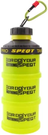 Protein Powder Stackable Container,with Carabiner&Carrying Lanyard,Twist Lock Supplement Storage,Portable Protein Powder Container To Go for Pre/Post Workout,Fitness,Travel,Gym by SPEQT